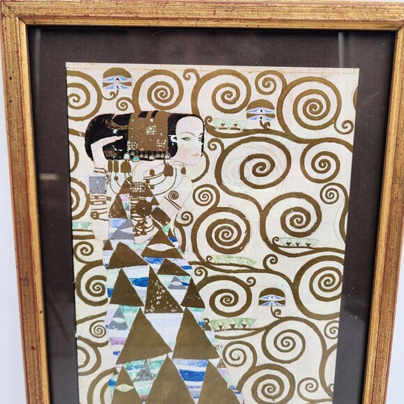 Gustav Klimt Print - Dancing Girl With Spirals & Geometric Patterns Gilded Frame - Picture 5 of 11